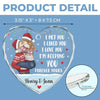 All I Want For Christmas Is Your Kiss - Couple Personalized Custom Heart Glass Ornament - Christmas Gift For Husband Wife, Anniversary