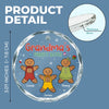 Cozy Cuddles With Grandma's Gingerbread - Family Personalized Custom Circle Glass Ornament - Christmas Gift For Mom, Grandma