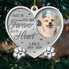 Custom Photo Once By My Side Forever In My Heart - Memorial Personalized Custom Ornament - Metal Custom Shaped - Sympathy Gift, Christmas Gift For Pet Owners, Pet Lovers