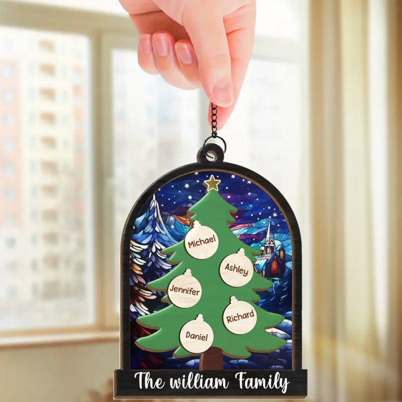 You Are My Christmas Star - Family Personalized Window Hanging Suncatcher - Christmas Gift For Family Members