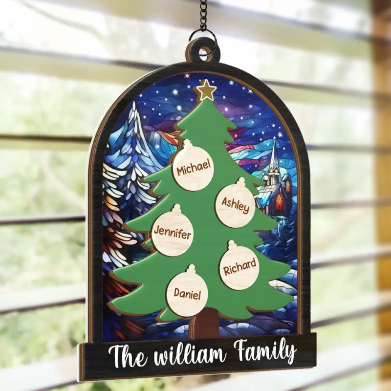 You Are My Christmas Star - Family Personalized Window Hanging Suncatcher - Christmas Gift For Family Members
