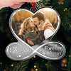 Custom Photo I Love You Forever & Always - Couple Personalized Custom Mirrored Acrylic Ornament - Christmas Gift For Husband Wife, Anniversary