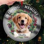Custom Photo In Loving Memory- Memorial Personalized Custom Mirrored Acrylic Ornament - Sympathy Gift, Christmas Gift For Pet Owners, Pet Lovers