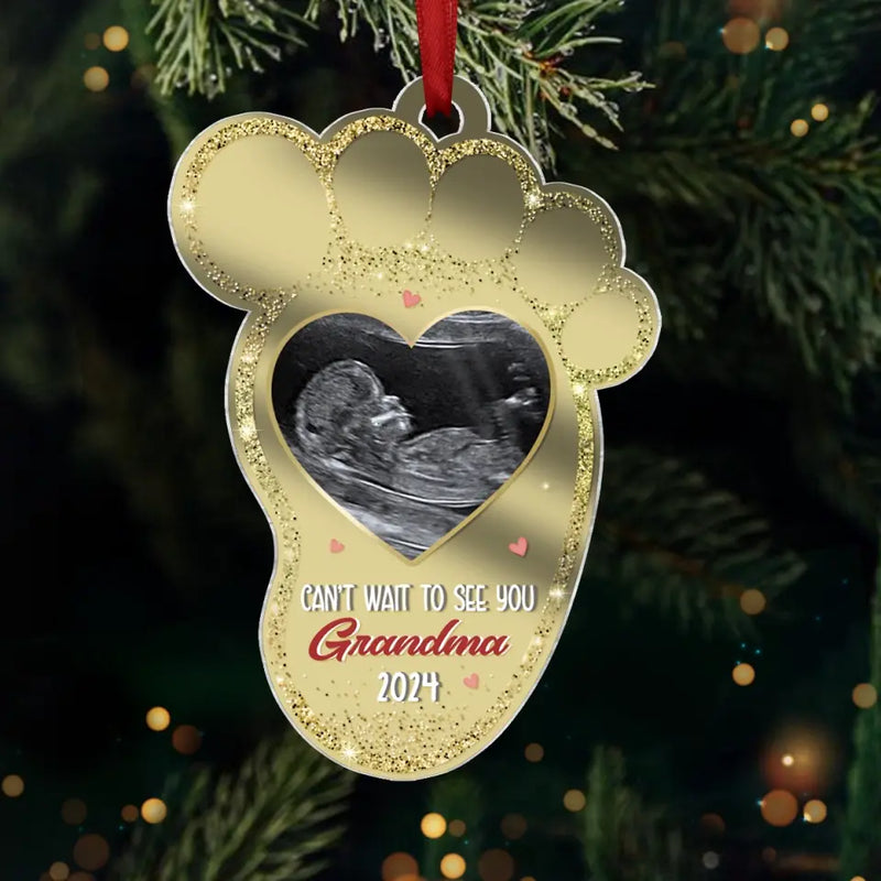 Custom Photo Jingle Bells, Baby Smells, All Merry And Nice - Family Personalized Custom Mirrored Acrylic Ornament - Christmas Gift For Baby Kids, Newborn Baby