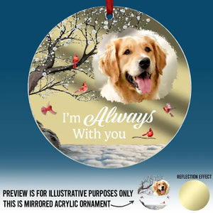 Custom Photo Forever In My Heart - Memorial Personalized Custom Mirrored Acrylic Ornament - Sympathy Gift, Christmas Gift For Pet Owners, Pet Lovers