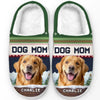Custom Photo We Woof You A Merry Christmas - Dog & Cat Personalized Custom Fluffy Slippers - Christmas Gift For Pet Owners, Pet Lovers