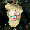 Custom Photo Baby's First Noel - Family Personalized Custom Mirrored Acrylic Ornament - Christmas Gift For Baby Kids, Newborn Baby