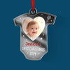 Custom Photo First Christmas - Family Personalized Custom Mirrored Acrylic Ornament - Christmas Gift For Baby Kids, Newborn Baby