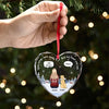 Your Wings Were Ready But My Heart Was Not - Memorial Personalized Custom Heart Glass Ornament - Sympathy Gift, Christmas Gift For Pet Owners, Pet Lovers