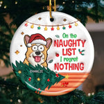 Christmas Cheer With My Pet Sidekick - Dog & Cat Personalized Custom 3D Inflated Effect Printed Ornament - Ceramic Round Shaped - Christmas Gift For Pet Owners, Pet Lovers