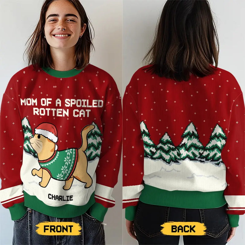 Santa Claws Is Coming To Town - Cat Personalized Custom Ugly Sweatshirt - Unisex Wool Jumper - Christmas Gift For Pet Owners, Pet Lovers