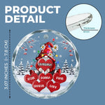 The True Power Behind The Power - Family Personalized Custom Circle Glass Ornament - Christmas Gift For Mom, Grandma