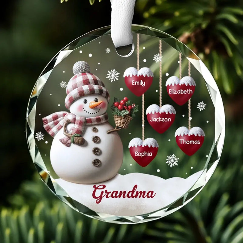 If Nothing Is Going Well, Call Your Grandmother - Family Personalized Custom Circle Glass Ornament - Christmas Gift For Mom, Grandma