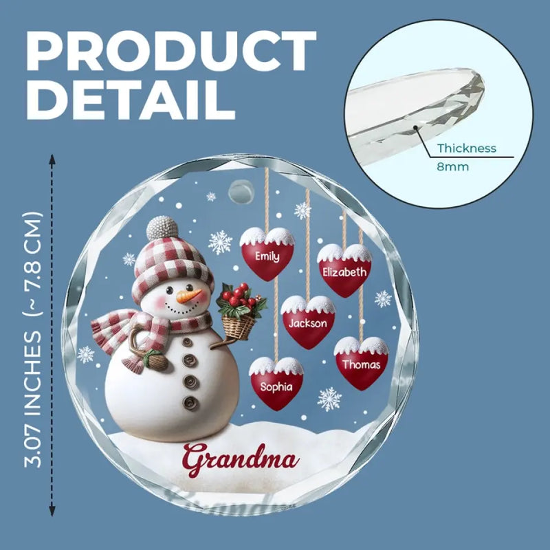 If Nothing Is Going Well, Call Your Grandmother - Family Personalized Custom Circle Glass Ornament - Christmas Gift For Mom, Grandma