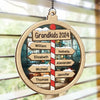 The Best Of All Gifts Around Any Christmas Tree - Family Personalized Window Hanging Suncatcher - Christmas Gift For Family Members