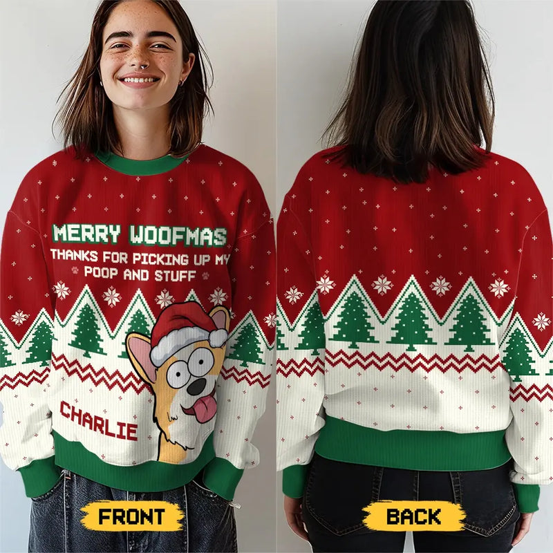 Pawsome Christmas Vibes - Dog Personalized Custom Ugly Sweatshirt - Unisex Wool Jumper - Christmas Gift For Pet Owners, Pet Lovers