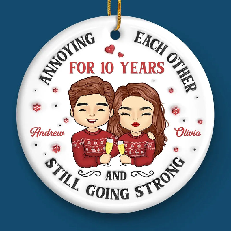 Your Love Is The Greatest Gift I Could Ever Unwrap - Couple Personalized Custom 3D Inflated Effect Printed Ornament - Ceramic Round Shaped - Christmas Gift For Husband Wife, Anniversary