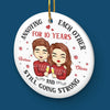 Your Love Is The Greatest Gift I Could Ever Unwrap - Couple Personalized Custom 3D Inflated Effect Printed Ornament - Ceramic Round Shaped - Christmas Gift For Husband Wife, Anniversary