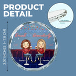 Custom Name Funny Drinking Christmas Gifts for Friends - Personalized Glass Ornament