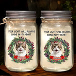 Custom Cat Name Christmas Gifts - Personalized Mason Jar Light