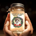 Custom Cat Name Christmas Gifts - Personalized Mason Jar Light