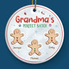 Spreading Gingerbread Joy - Family Personalized Custom Ornament - Ceramic Round Shaped - Christmas Gift For Mom, Grandma