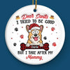 The Best Christmas Presents Come With Tails - Dog & Cat Personalized Custom 3D Inflated Effect Printed Ornament - Ceramic Round Shaped - Christmas Gift For Pet Owners, Pet Lovers