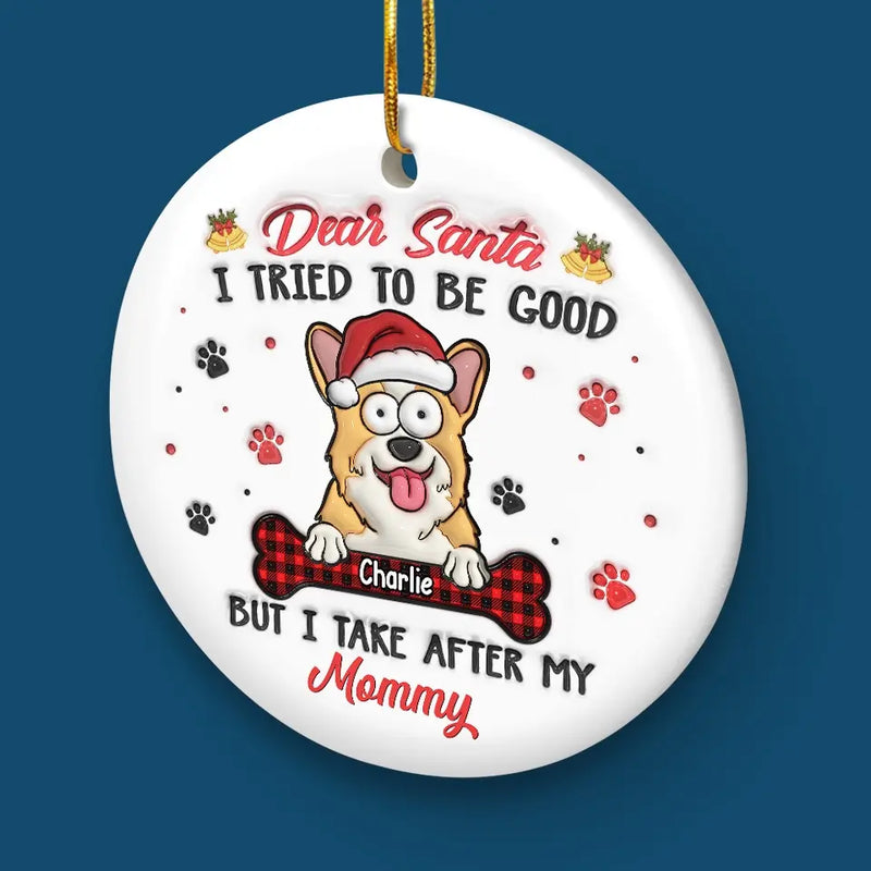 The Best Christmas Presents Come With Tails - Dog & Cat Personalized Custom 3D Inflated Effect Printed Ornament - Ceramic Round Shaped - Christmas Gift For Pet Owners, Pet Lovers