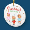 Gingerbread Smells Like Home And Family Gatherings During The Holidays - Family Personalized Custom Ornament - Ceramic Round Shaped - Christmas Gift For Mom, Grandma