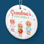 Gingerbread Smells Like Home And Family Gatherings During The Holidays - Family Personalized Custom Ornament - Ceramic Round Shaped - Christmas Gift For Grandma, Kids