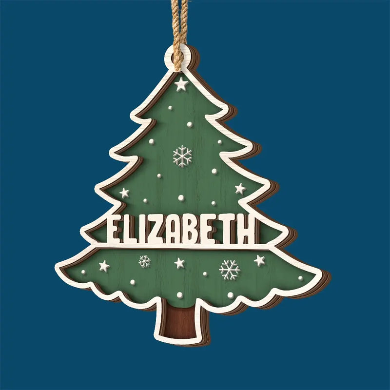 I Love Snow For The Same Reason I Love Christmas - Family Personalized Custom Shaped 2 Layered Wood Christmas Ornament - Christmas Gift For Family Members