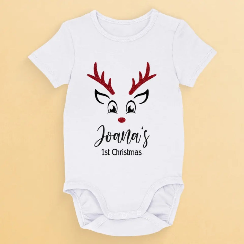 Our Hearts Overflow With Endless Love For Our Little Reindeer - Family Personalized Custom Baby Onesie - Christmas Gift For Baby Kids, Newborn Baby