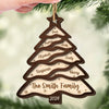 Family Makes Christmas Complete - Family Personalized Custom Shaped 2 Layered Wood Christmas Ornament - Christmas Gift For Family Members