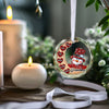 The True Spirit Of Christmas Lies In Your Heart - Family Personalized Custom Circle Glass Ornament - Christmas Gift For Mom, Grandma