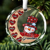 The True Spirit Of Christmas Lies In Your Heart - Family Personalized Custom Circle Glass Ornament - Christmas Gift For Mom, Grandma