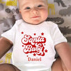 Our Little Santa Fills Our Hearts With Christmas Joy - Family Personalized Custom Baby Onesie - Christmas Gift For Baby Kids, Newborn Baby
