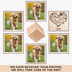 Custom Pet Photo Memorial Gifts for Dog Lovers - Personalized Cube Ornament