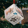 Custom Photo A Piece Of My Heart - Memorial Personalized Custom Wooden Cube Ornament - Sympathy Gift, Christmas Gift For Family Members