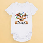 Custom Name Christmas Reindeer Gifts for Babies - Personalized Baby Onesies