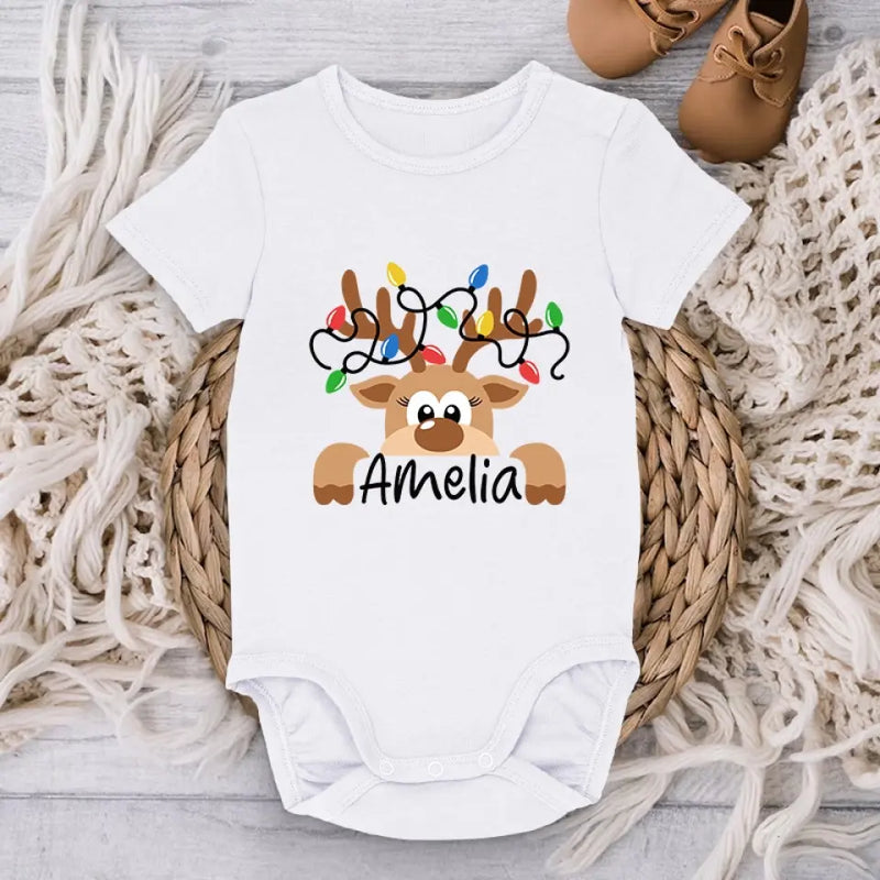 Jingle Bells And Baby Giggles - Family Personalized Custom Baby Onesie - Christmas Gift For Baby Kids, Newborn Baby