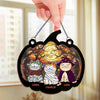 This Halloween, My Cat And I Are The Purr-Fect Pair! - Dog & Cat Personalized Window Hanging Suncatcher Ornament - Halloween Gift For Pet Owners, Pet Lovers