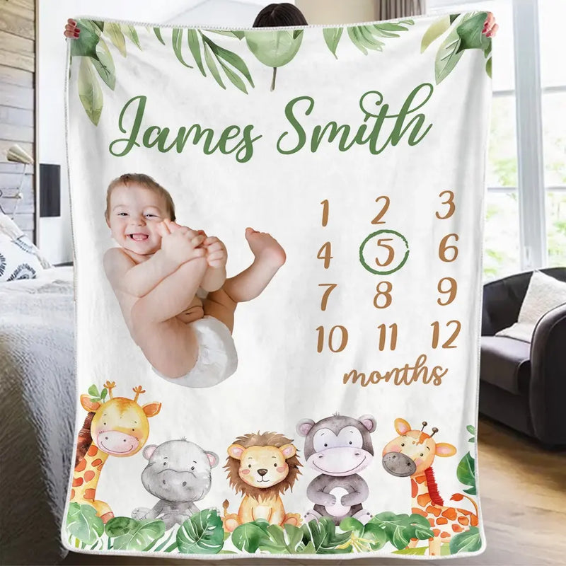 Custom Photo Every Baby Deserves A Cozy Place To Dream - Family Personalized Custom Baby Blanket - Gift For Baby Kids, Newborn Baby