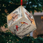 Custom Photo Memorial Christmas Gifts - Personalized Cube Ornament