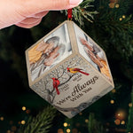 Custom Photo Memorial Christmas Gifts - Personalized Cube Ornament