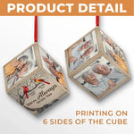 Custom Photo Memorial Christmas Gifts - Personalized Cube Ornament