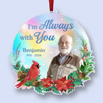 Custom Photo Memorial Christmas Decor - Personalized Hologram Ornament