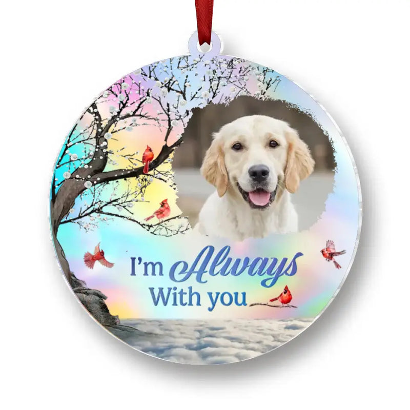 Custom Photo You Brought Joy To Our Lives - Memorial Personalized Custom Hologram Ornament - Sympathy Gift, Christmas Gift For Pet Owners, Pet Lovers