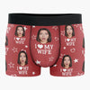Custom Photo I Love My Wife - Couple Personalized Custom Boxer Briefs, Men's Boxers - Gift For Husband Wife, Anniversary