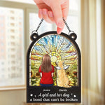 Some Bonds Can Never Be Broken - Memorial Personalized Window Hanging Suncatcher - Sympathy Gift For Pet Owners, Pet Lovers