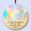 Gone From Us, But Always Near - Memorial Personalized Custom Hologram Ornament - Sympathy Gift, Christmas Gift For Family Members